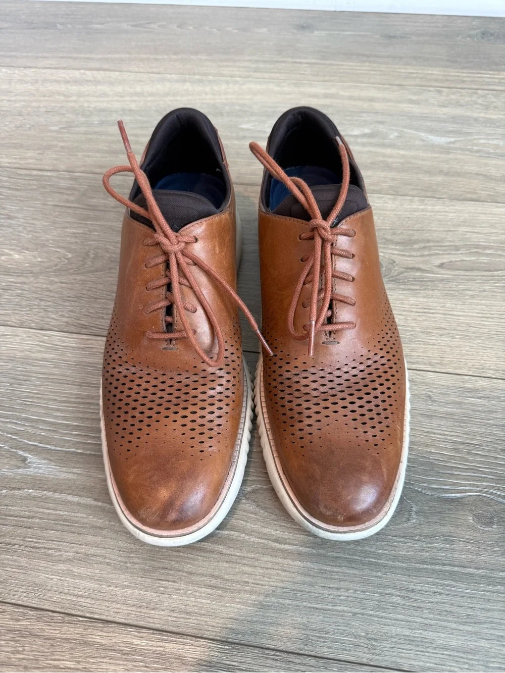 Men’s Cole Haan 2.Zerogrand Laser Wing Tip Oxford Lined Size 9.5